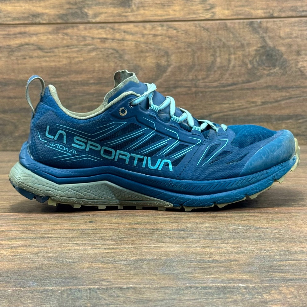 La Sportiva Shoes Womens 9.5 Jackal WC Blue Carbon Trail Running 2055-C